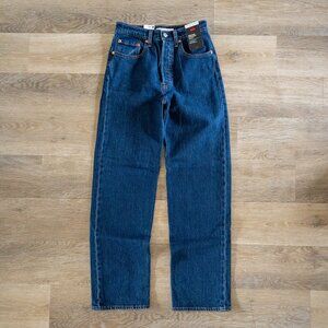 Levi's Ribcage Straight Leg Jean in Dark Blue – W27